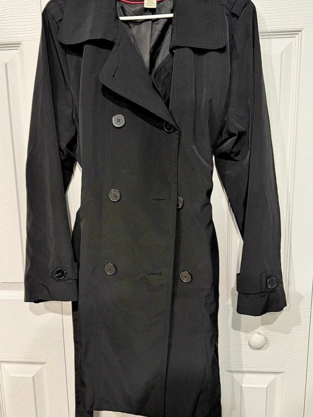 FOG by London FOG Black Trench Coat Size XL Like New